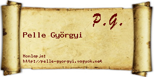 Pelle Györgyi névjegykártya